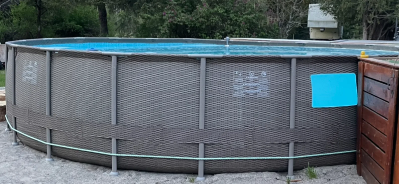 Above-ground pool in Ottawa freshly filled by Pool Side Water Services