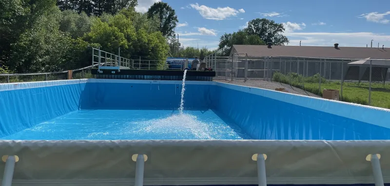 Pool liner replacement water delivery service refilling a renovated pool in Ottawa